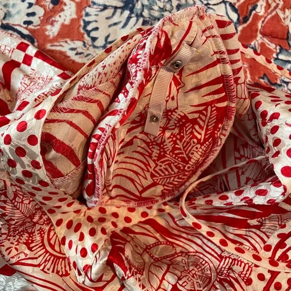 Diane Fries Red & White Vintage Dress - Picture 9 of 9